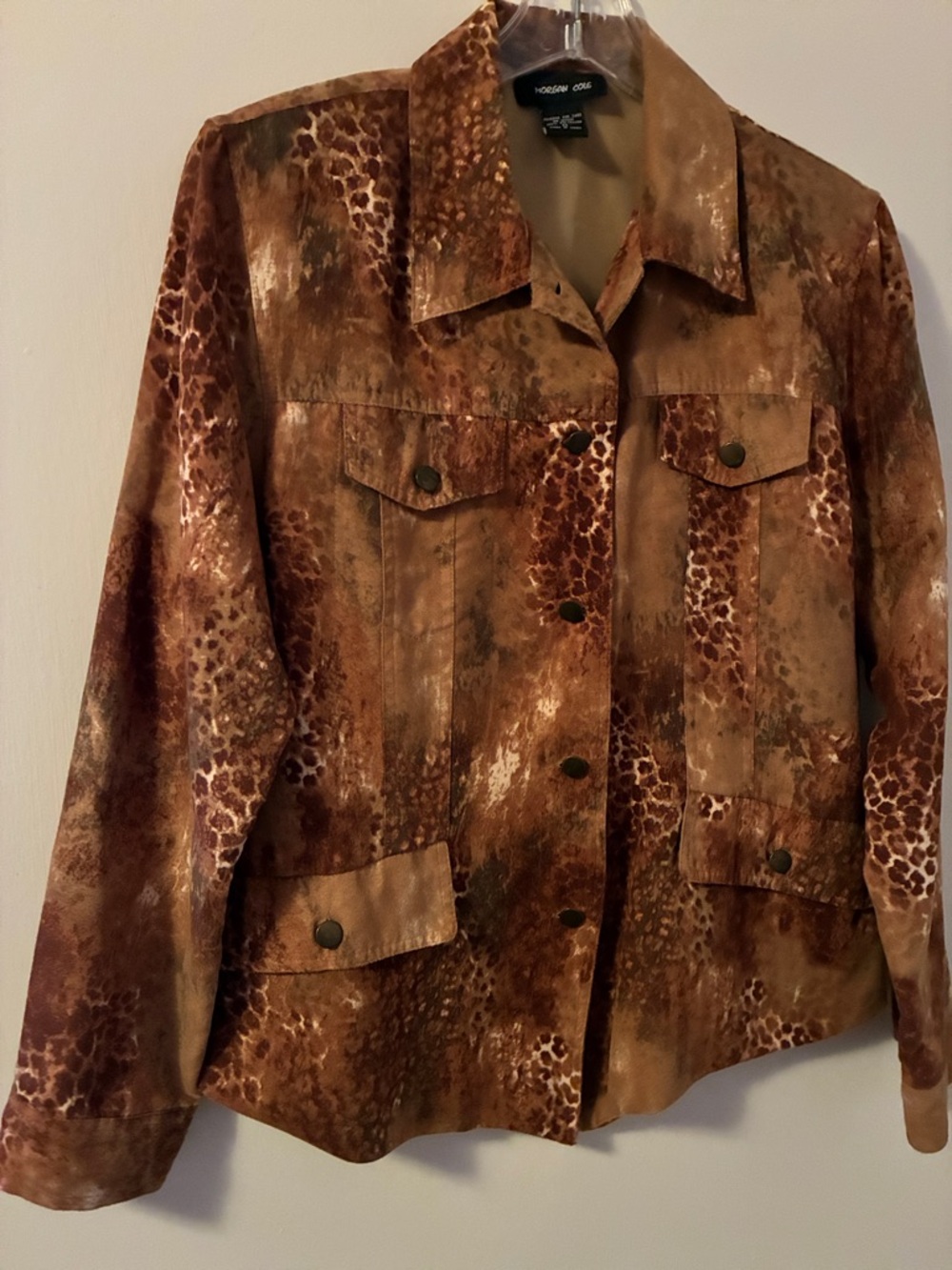 Women’s Brown Animal-Print Jacket